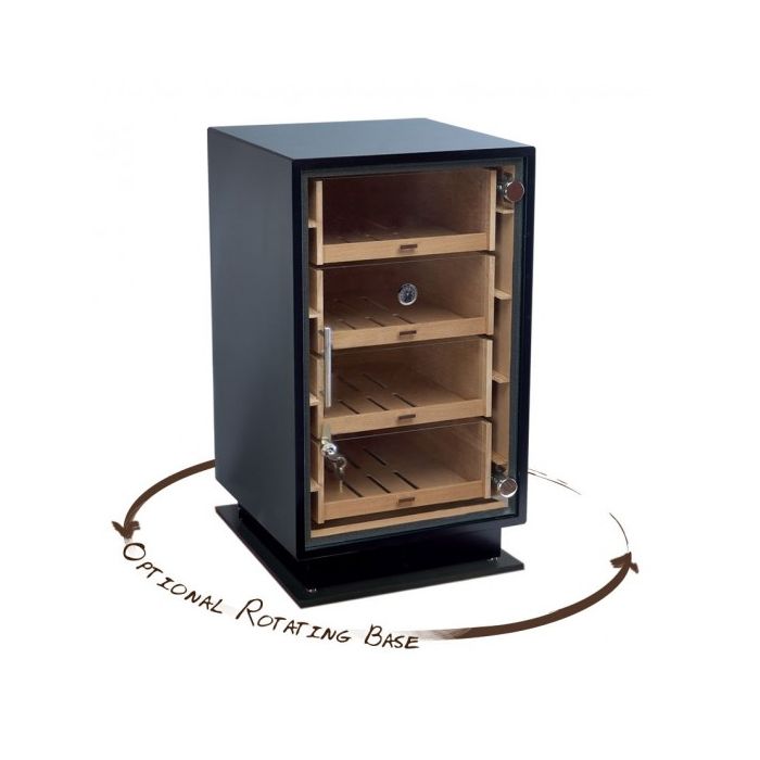 Premium Black Cigar Humidor with 250-Cigar Capacity