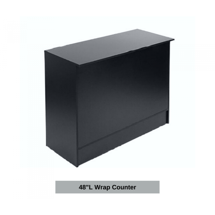 48"L wrap counter in black