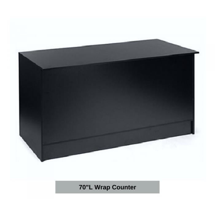 6' wrap counter black