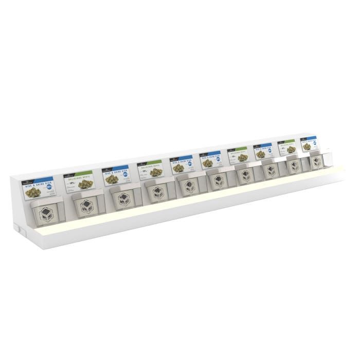 Planter Display For FlowerBoxes™ Gloss White- 47"L With Light
