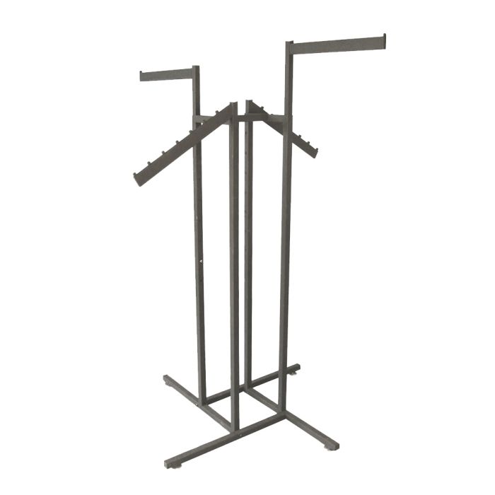 Metal grey 4 way clothing rack
