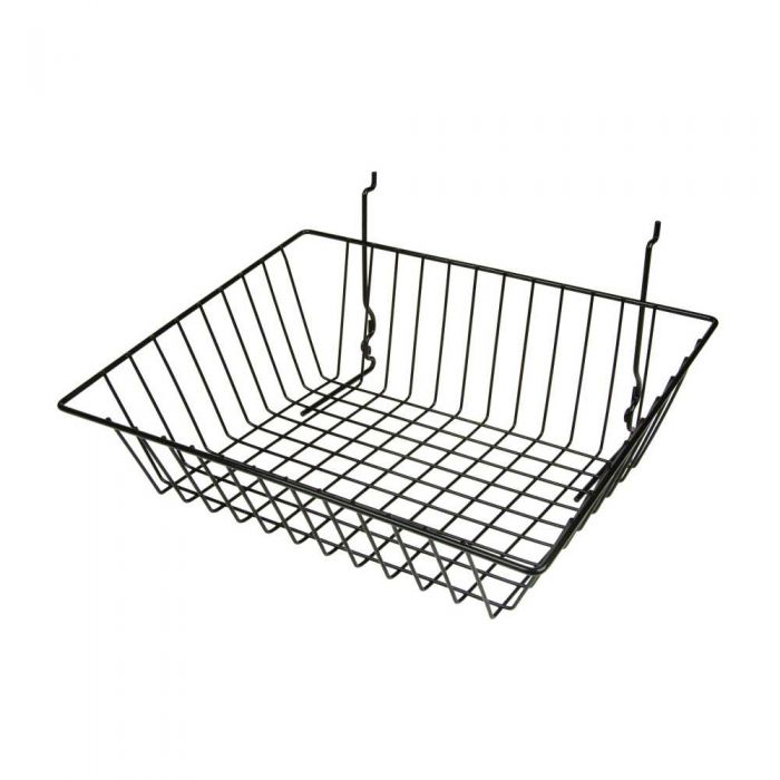 Slatwall/Grid Slope Basket- Black main product photo