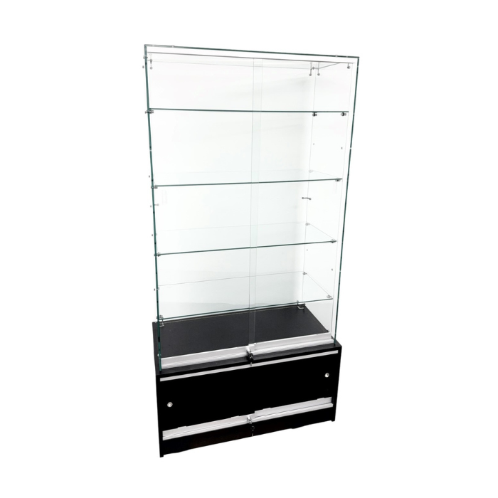 Large Glass Tower with Storage base and Glass top Large Glass Tower with Storage base and Glass top