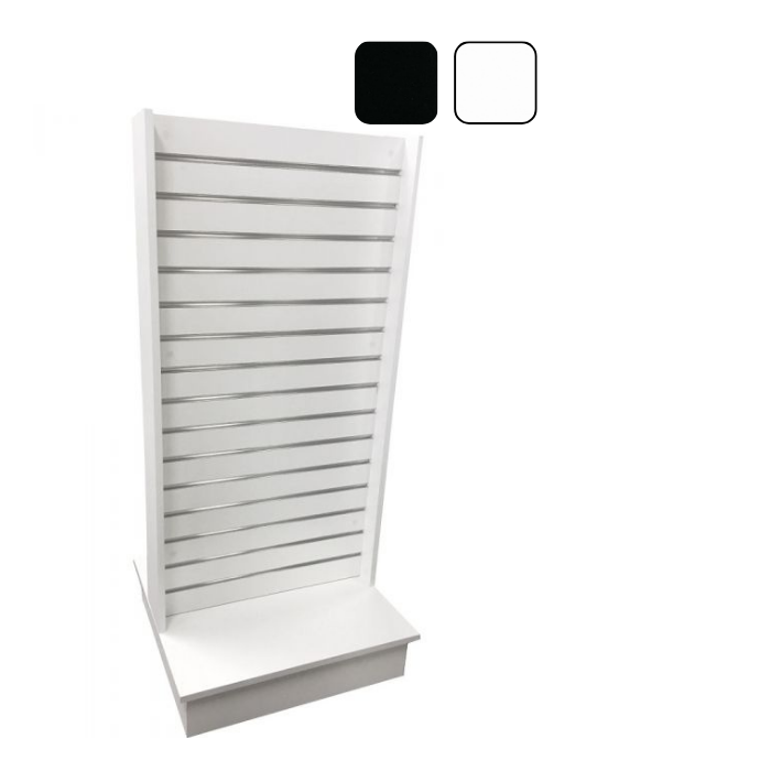 2-way slatwall merchandiser with metal inserts