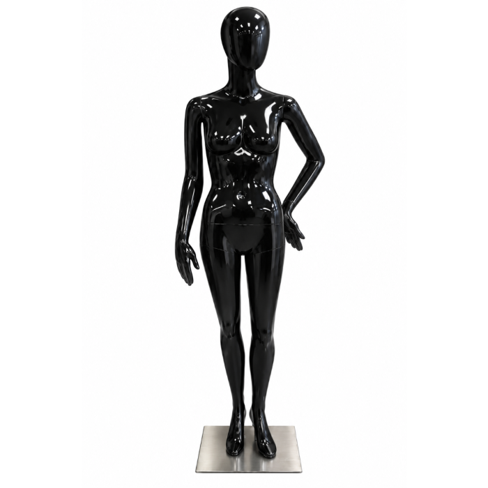 egg head black gloss mannequin