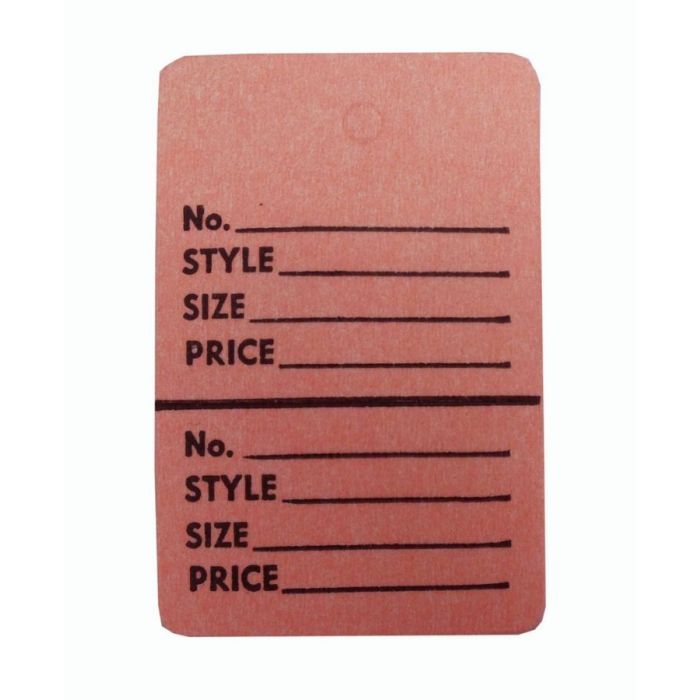 SMALL PINK PERFORATED TAG