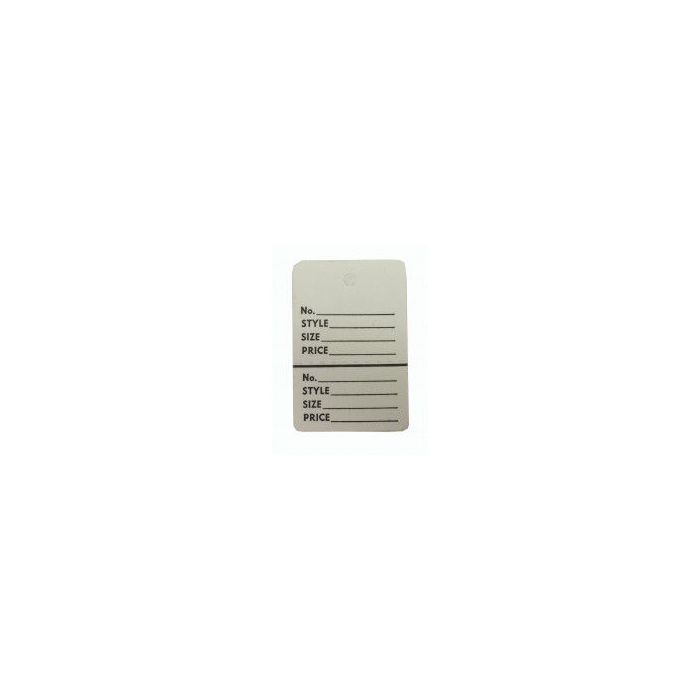 LARGE WHITE PERFORATED TAG