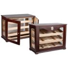 Countertop Humidor - Holds 250 Cigars : Dark Mahogany