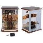 Acrylic Countertop Humidor - Holds 150 Cigars : Walnut