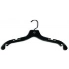 17" BLACK SHIRT HANGER-SWIVEL HOOK