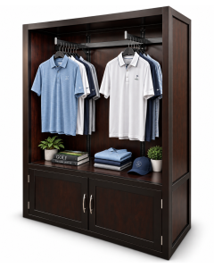 Premier Apparel Merchandising Wall Unit with Storage &ndash; 50"W x 18"D x 72"H