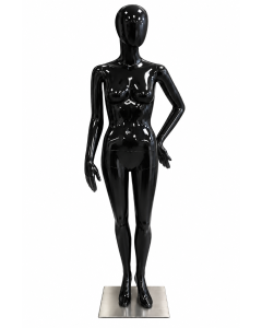 PLASTIC FEMALE RETRO MANNEQUIN-BLACK