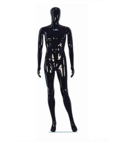 PLASTIC MALE RETRO MANNEQUIN-BLACK