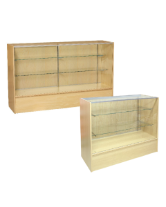maple full vision display case