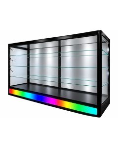 6ft showcase with thick frame and light up base