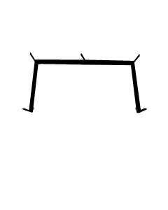 U Shape Grid Base -Black