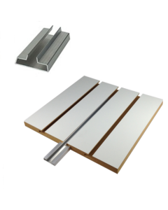 8' Metal T-Slot Inserts - Aluminum - 8 Pieces (6"OC Slatwall)