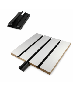 8' Metal T-Slot Inserts - Black - 8 Pieces (6"OC)