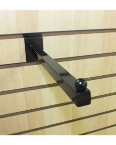 12'' SQUARE STRAIGHT ARM SLATWALL FACEOUT- BLACK