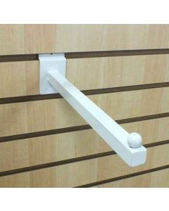 12'' SQUARE STRAIGHT ARM SLATWALL FACEOUT- WHITE 