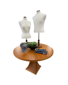 42" ROUND DISPLAY TABLE- Natural Mahogany