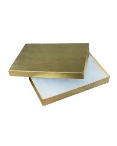 7''X5''X1 1/4'' Gold Cotton Filled Jewelry Box | Box-28Gold