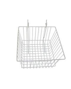 Slatwall/Grid Large Basket- White