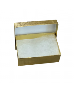 3 1/4'' X 2 1/4''X1'' Gold Cotton Filled Jewelry Box | Box-2Gold