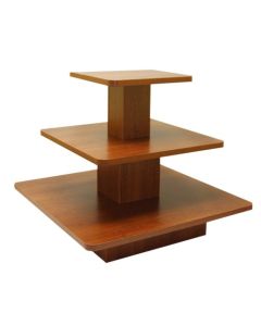 3 Tier Square Table- Mahogany