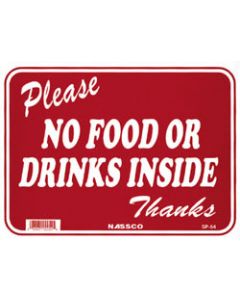 Sign No Food Or Drinks