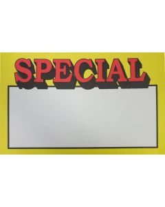 Yellow "Special" Sign Cards