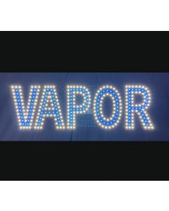 LED VAPOR SIGN - 9X30 WHITE & BLUE  