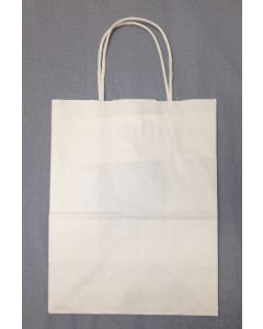 Small Kraft Shop Bag- White