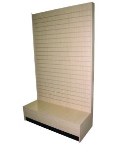 Slatwall Wall Gondola With Base Black With Metal Inserts