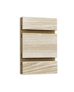 Ash Barnwood Melamine Slatwall- 6"OC with Metal Inserts