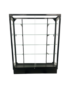 Card shop showcase - double sided tower case with sliding doors