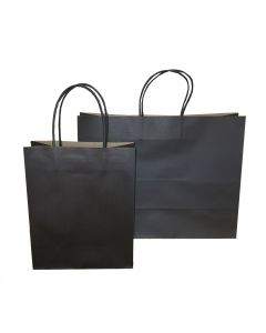 Kraft Paper Shopping Bags- Black