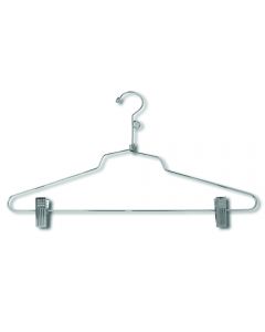16'' Metal Chrome All Purpose Suit Hanger from Barr Display