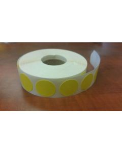 YELLOW COLOR CODED CIRCLE LABEL