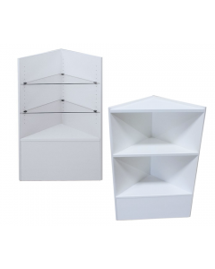 White Corner Filler Display Cases