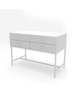 Deluxe Display Case with Drawers- White
