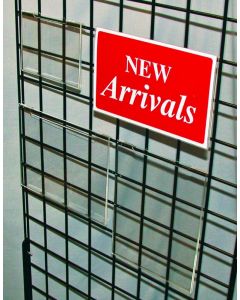 Acrylic Sign Holders for Grid and Slatwall- 8 1/2"Wx11"H (configurable)