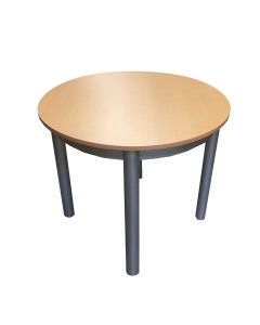 Round Maple Melamine Large Table