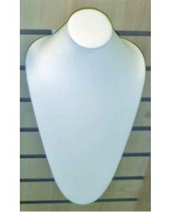 Large Slatwall Bust Display- White Leatherette
