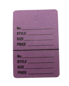SMALL LAVENDER PERFORATED TAG