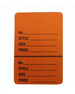 SMALL ORANGE PERFORATED TAG