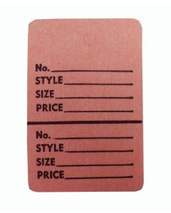 SMALL PINK PERFORATED TAG