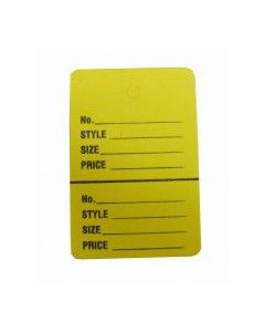SMALL YELLOW PERFORATED TAG