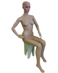 PLASTIC FEMALE SITTING MANNEQUIN