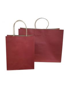 Red Kraft Paper Shopping Bag- Medium